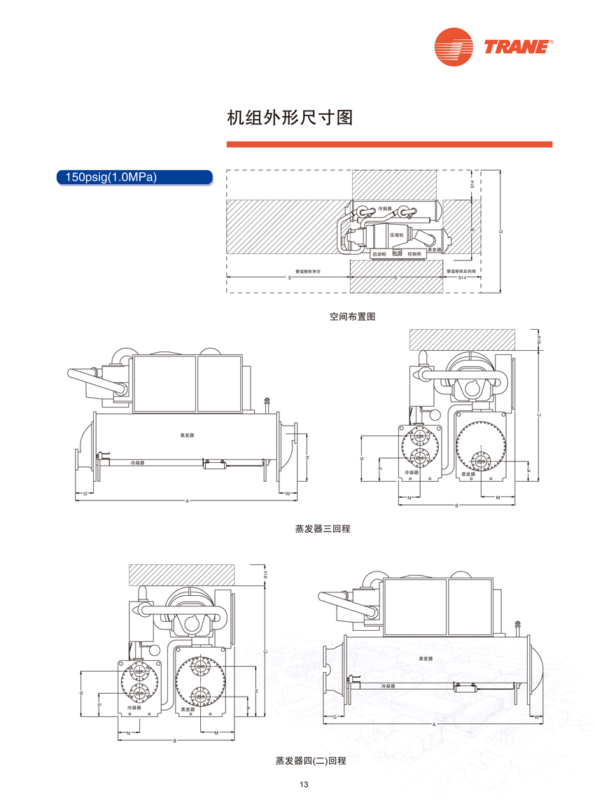 机组外型尺寸图 机组外型尺寸图