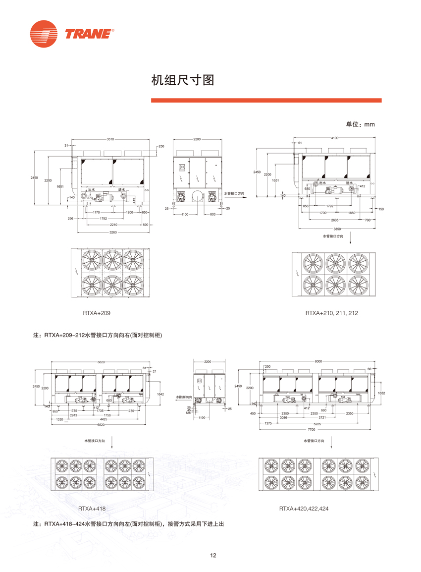 机组尺寸图 机组尺寸图